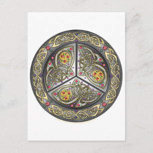 Bejeweled Celtic Shield Postkarte