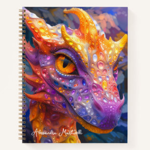 Bejeweled Dragon - Personalisierte Fantasie Notizblock