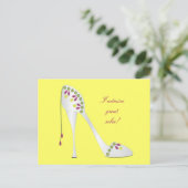 Bejeweled High Heel Postkarte (Stehend Vorderseite)