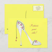 Bejeweled High Heel Postkarte (Vorne/Hinten)