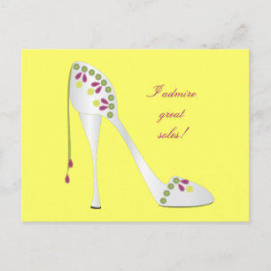 Bejeweled High Heel Postkarte