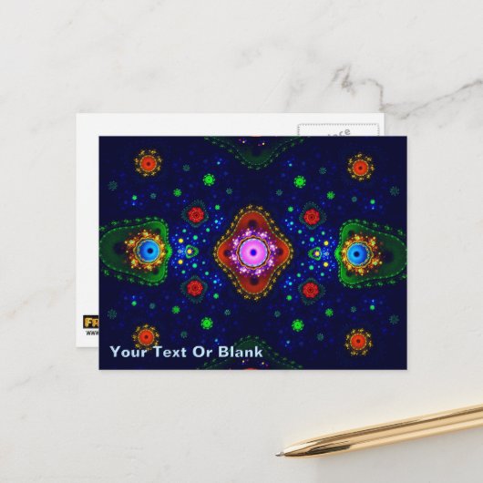 Bejeweled Postkarte (Vorderseite/Rückseite Beispiel)