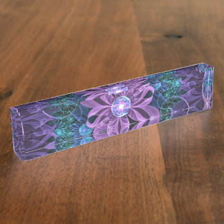 Bejeweled Schmetterlings-Lilie des ultravioletten Namensplakette