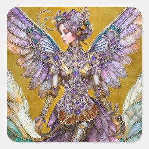 Bejeweled Sugar Plum Fairy Quadratischer Aufkleber
