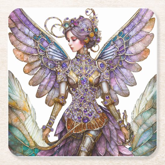 Bejeweled Sugar Plum Fairy Rechteckiger Pappuntersetzer (Vorderseite)