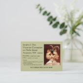 BEJEWELED VIKTORIANISCHER WOHNZIMMERCAT VISITENKARTE (Stehend Vorderseite)