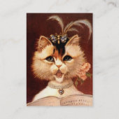 BEJEWELED VIKTORIANISCHER WOHNZIMMERCAT VISITENKARTE (Rückseite)