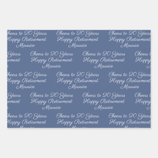 Bejubeln bis 20 Jahre Befriedigung für die blaue F Geschenkpapier Set (Vorderseite 3)