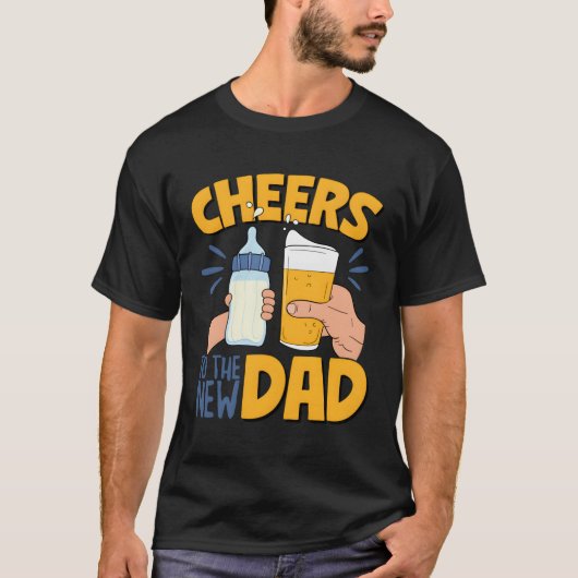 Bejubeln New Dad kündigt zum ersten Mal Vater Vate T-Shirt (Vorderseite)