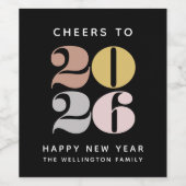 Bejubeln zum Schwarzen Weinetikett 2022 (Einzelnes Label)