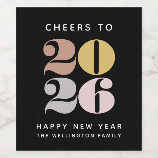 Bejubeln zum Schwarzen Weinetikett 2022 (Einzelnes Label)