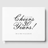 Bejubelt bis 30 Jahre Script Foto Jubiläum Weiß Gästebuch (Vorderseite)