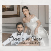 Bejubelt das 50-jährige Party Drink Label Schaumweinetikett (Einzelnes Label)