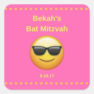 Bekahs Schläger Mitzvah Quadratischer Aufkleber