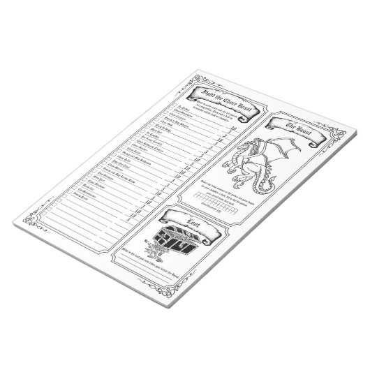 Bekämpfen der Küchenbestie (ausgefüllt) Notizblock (angewinkelt)