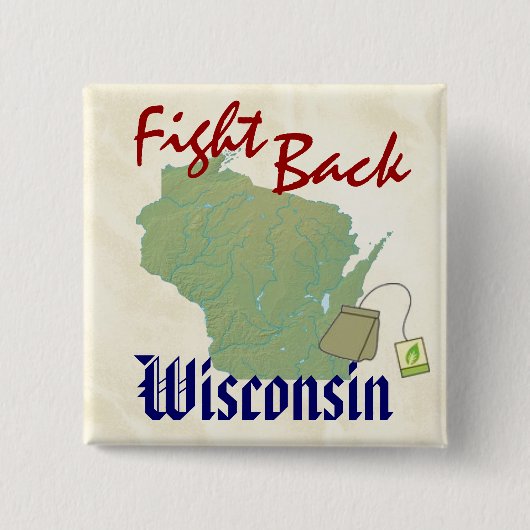 Bekämpfen Sie Wisconsin mit neuem amerikanischem Button (Vorderseite)
