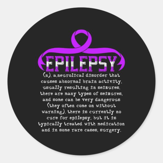 Bekämpfung der Epilepsie Epileptische Epilepsie Runder Aufkleber (Vorderseite)