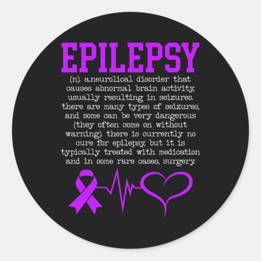 Bekämpfung der Epilepsie Epileptische Epilepsie Runder Aufkleber (Vorderseite)