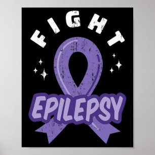 Bekämpfung der Epilepsie Lila Unterstützung der Li Poster