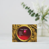 BEKÄMPFUNG DER GRIFFINEN MONOGRAM, goldschwarz rot Visitenkarte (Stehend Vorderseite)