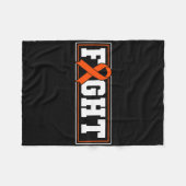 Bekämpfung der Leukämie Orangenband 1 Fleecedecke (Vorderseite (Horizontal))