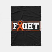 Bekämpfung der Leukämie Orangenband 1 Fleecedecke (Vorderseite)