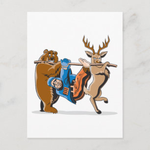 Bekämpfung der Rache von Jagdtieren Postkarte