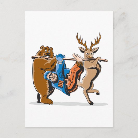Bekämpfung der Rache von Jagdtieren Postkarte (Vorderseite)
