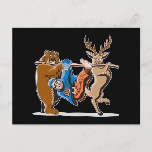 Bekämpfung der Rache von Jagdtieren Postkarte (Vorderseite)