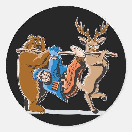 Bekämpfung der Rache von Jagdtieren Runder Aufkleber (Vorderseite)