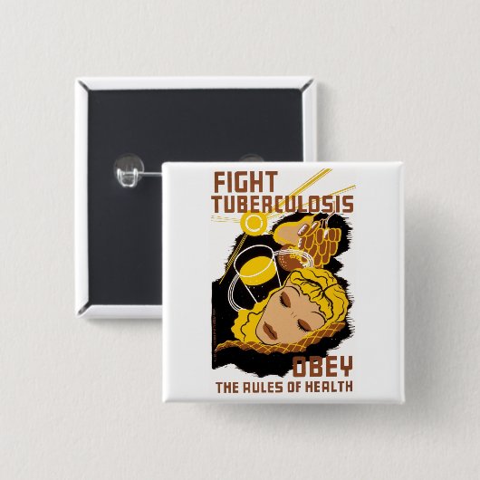Bekämpfung der Tuberkulose Button (Vorne & Hinten)