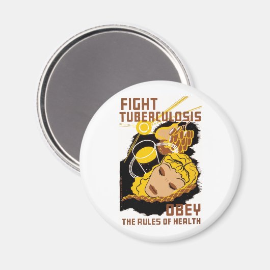 Bekämpfung der Tuberkulose Magnet (Vorderseite/Rückseite)