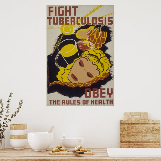 Bekämpfung der Tuberkulose Poster (Küche)