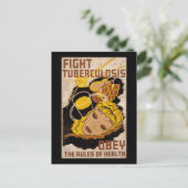 Bekämpfung der Tuberkulose unter Einhaltung der Ge Postkarte (Stehend Vorderseite)