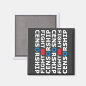 Bekämpfung der Zensur Magnet (Vorderseite/Rückseite)