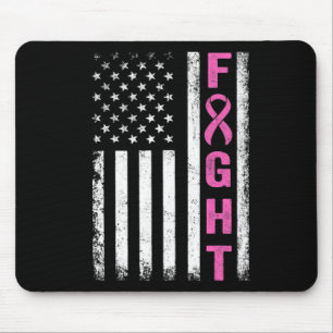 Bekämpfung des Brustkrebs unter amerikanischer Fla Mousepad
