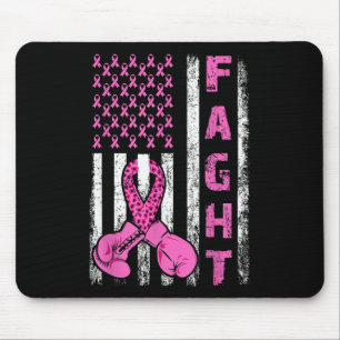 Bekämpfung des Brustkrebs unter amerikanischer Fla Mousepad