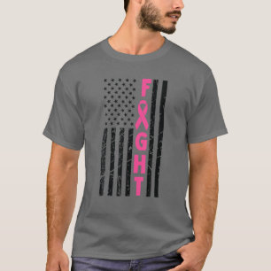 Bekämpfung des Brustkrebs unter amerikanischer Fla T-Shirt