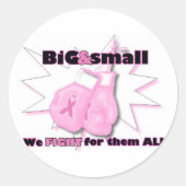 BEKÄMPFUNG DES Brustkrebses Runder Aufkleber (Vorderseite)