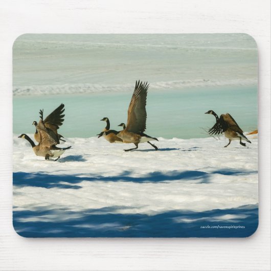 Bekämpfung des Fotos Geese & Snow Mousepad (Vorne)