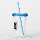 Bekämpfung des Infanteristen-Abzeichens auf amerik Acryltrinkbecher (Links)