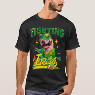 Bekämpfung des irischen Fußballs Vintager Dinosaur T-Shirt