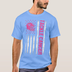 Bekämpfung des Krebses Amerikanische Flagge Baseba T-Shirt