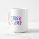 Bekämpfung des Krebses in allen Farben - farbenfro Kaffeetasse (Vorderseite Links)