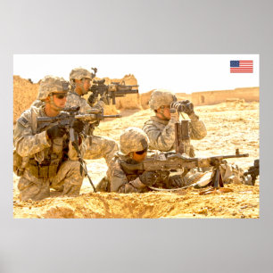 BEKÄMPFUNG DES PERSONALS IN DEN USA POSTER