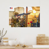 BEKÄMPFUNG DES PERSONALS IN DEN USA POSTER (Küche)