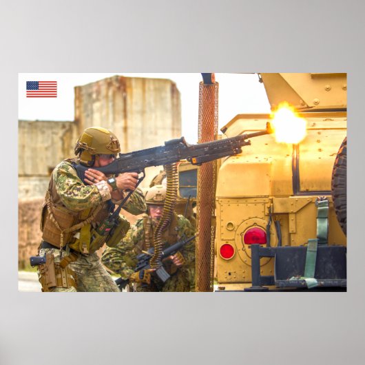 BEKÄMPFUNG DES PERSONALS IN DEN USA POSTER (Vorne)