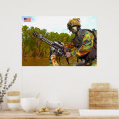 BEKÄMPFUNG DES PERSONALS IN DEN USA POSTER (Küche)