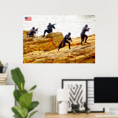 BEKÄMPFUNG DES PERSONALS IN DEN USA POSTER (Heimbüro)