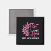 Bekämpfung des Stigma Brustkrebs Magnet (Vorderseite/Rückseite)